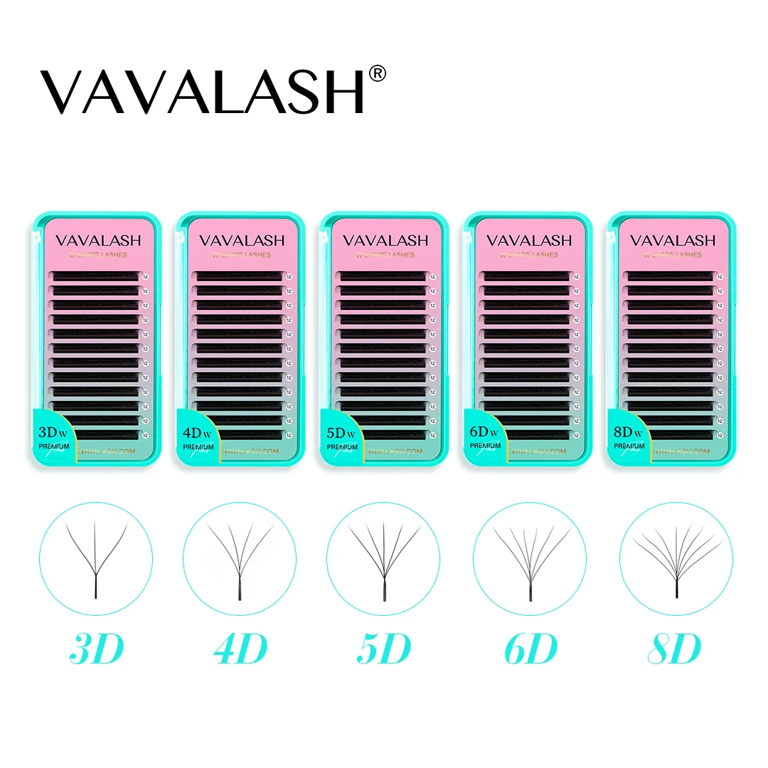 

VAVALASH W Shape Eyelash Extension 3D 4D 5D 6D 8D Eye Lashes Natural Soft Premade Fan Lash Extensions
