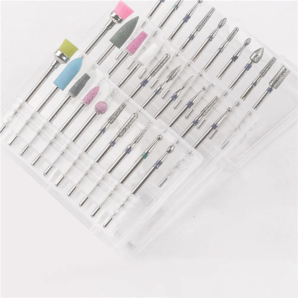 천연 인조 손톱 트리밍, 광택, 청소, 안전한 매니큐어 및 페디큐어 도구용 프리미엄 네일 그라인딩 헤드 키트 3세트