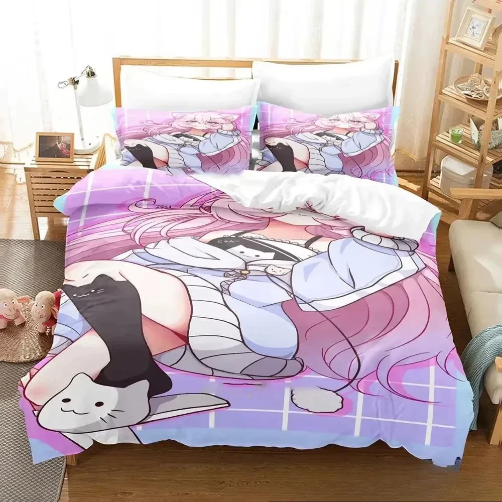 

Anime Nyatasha Nyanners Comfortable Duvet Quilt Cover Pillowcase Bedding Set Children Bedroom Decoration Home Textile