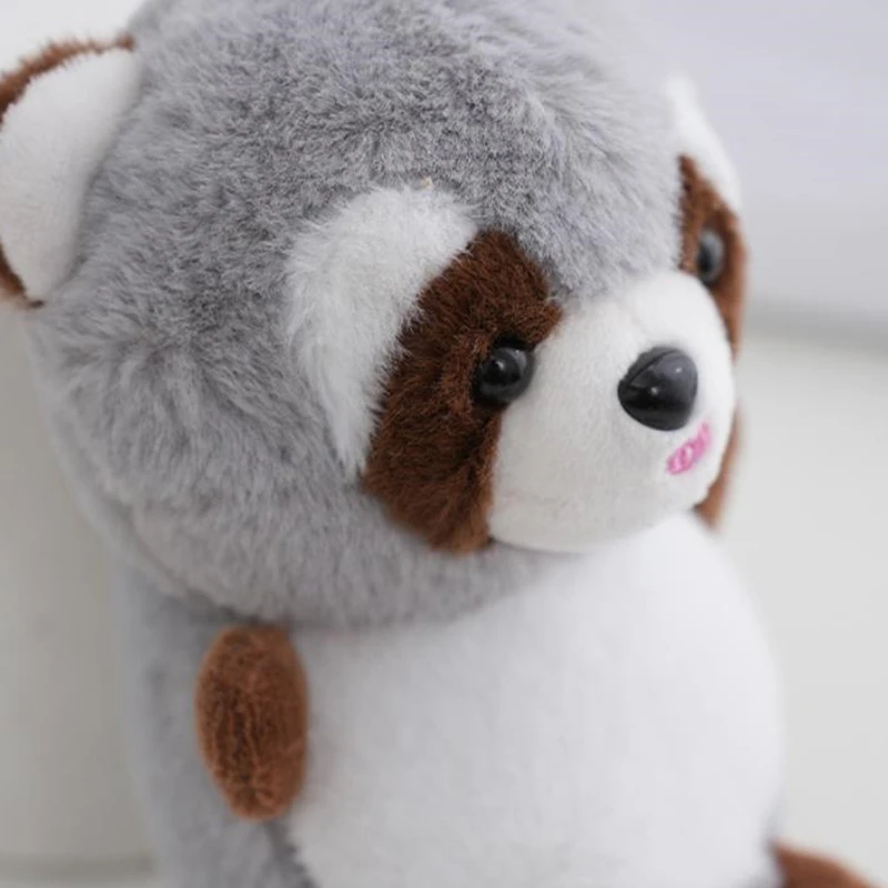 Cartoon Plush Long Tailed Raccoon Stuffed Doll Toys Pendant Key Chain Backpack Decoration Gifts