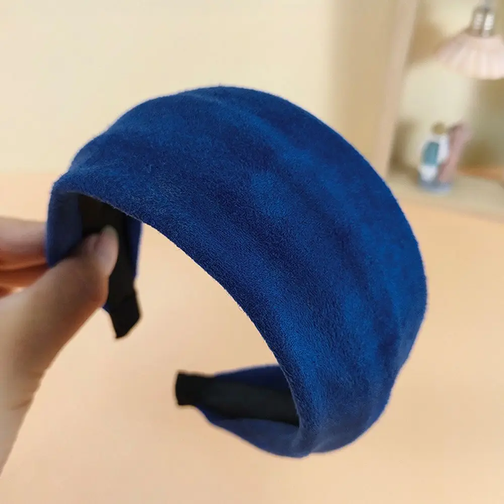 

Headpiece Fashion Vintage Solid Color Retro Sweet Hair Hoop Suede Korean Style Hair Hoop Women Headband