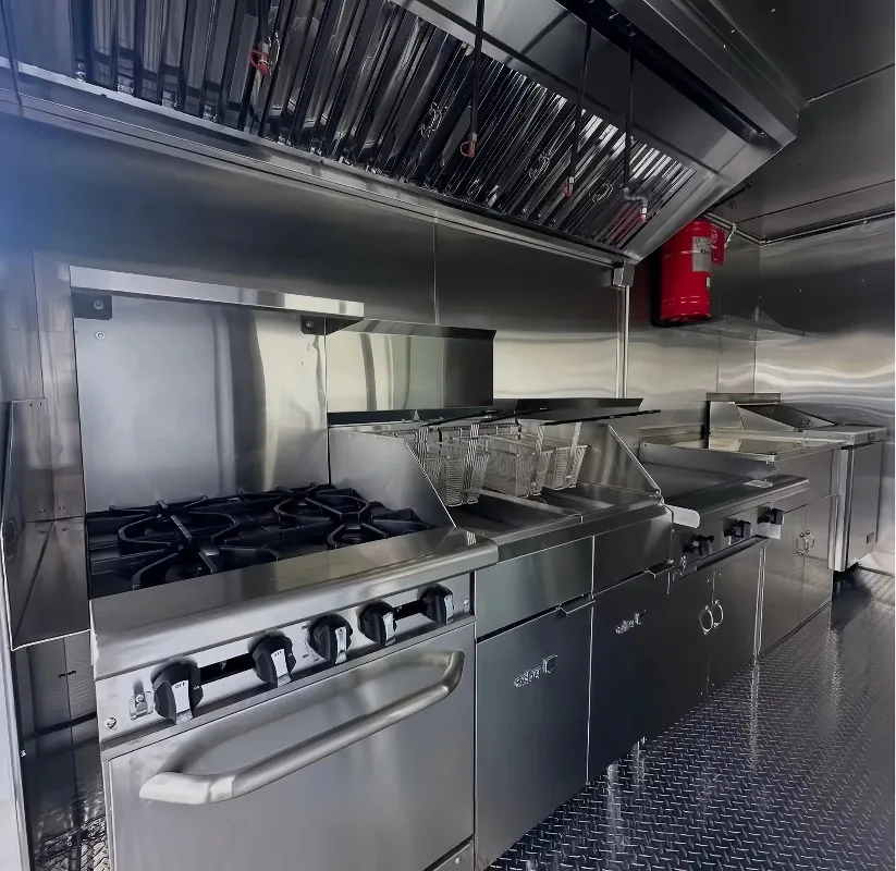 Mobile Food Trailer Commercial Outdoor Fast Food Cart Portable Catering Kiosk Street Food Unit