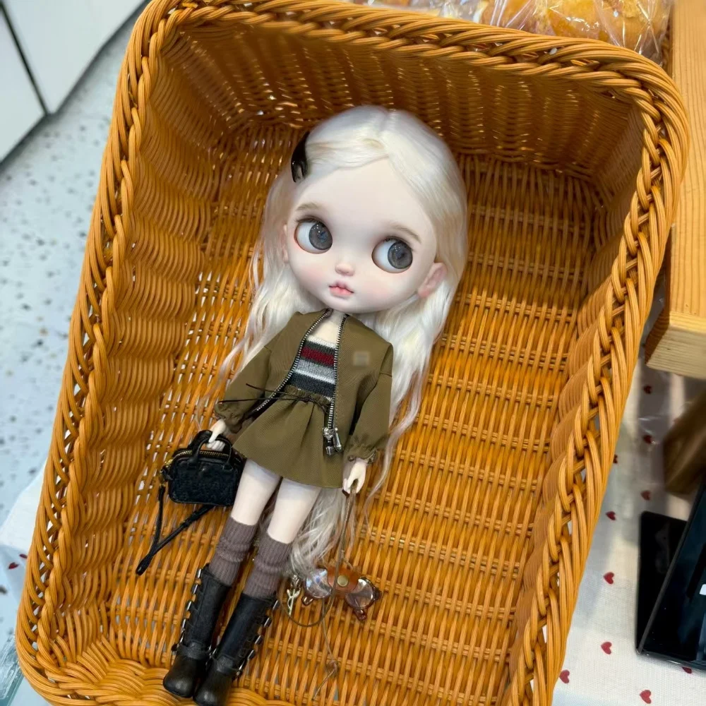 

Blyth OB24 azone 19, аксессуар для кукольной одежды, универсальный стиль, мини-платье, комплект, коричневая фигурка для девочек, модель для DIY