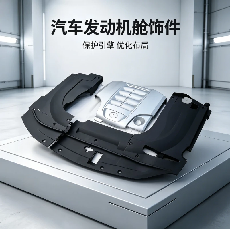 Car Engine Compartment Cover & Splash Shield Set, Engine Top Cover & Inner Liners