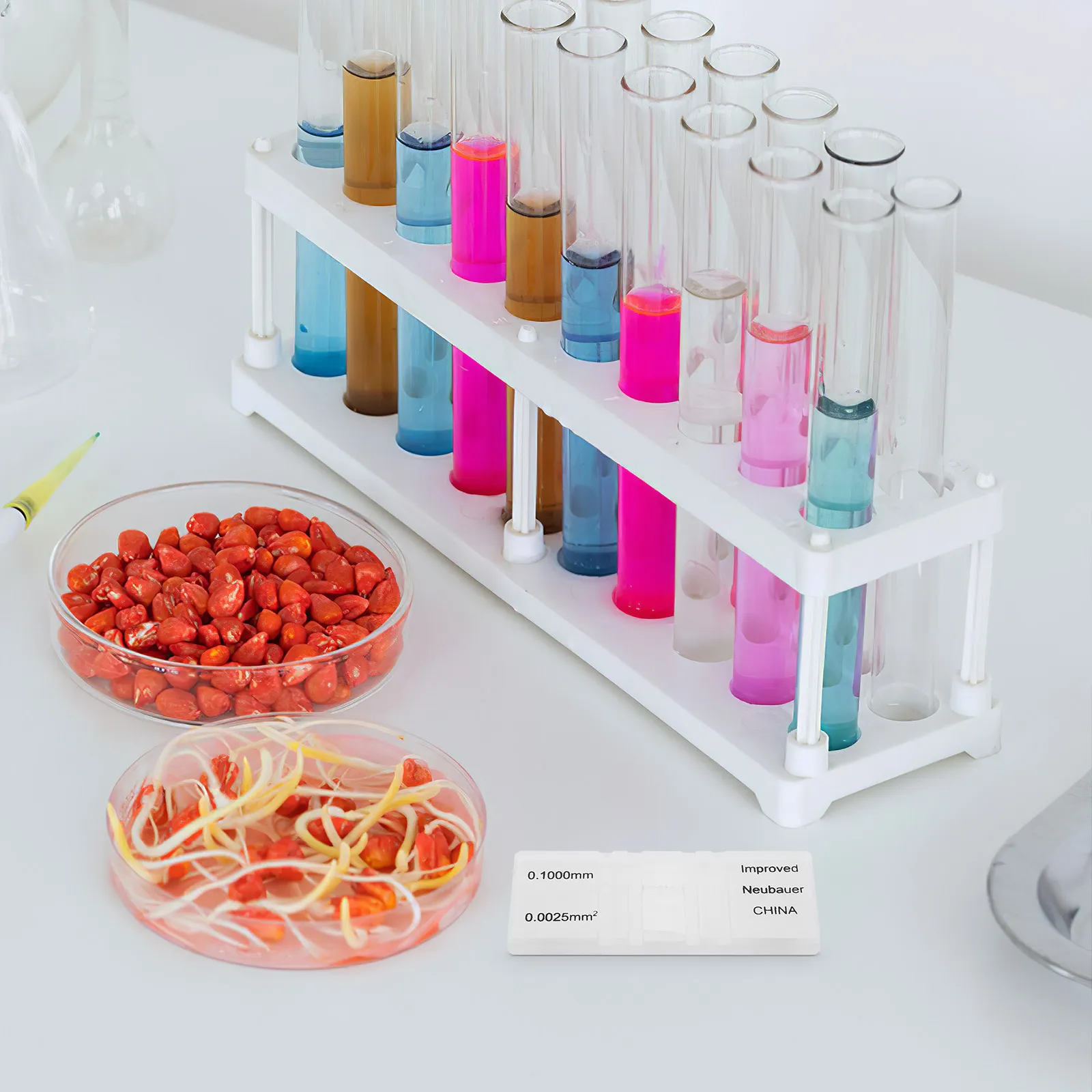 

Glass Blood Cell Counting Board High Reliability Hemocytometer Chamber for Laboratory Microscopic Blood Cell Counting