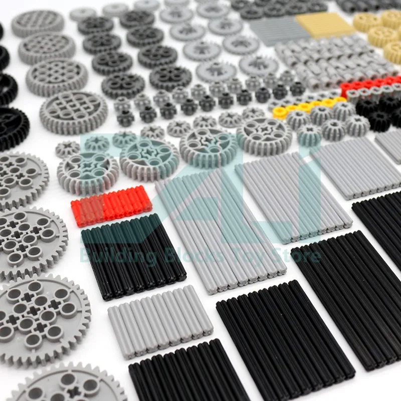 314Pcs Technical MOC Parts Axle Connector Gear Rack Knob Cog Wheel Universal Joint Building Block Bricks DIY Creativity Toy