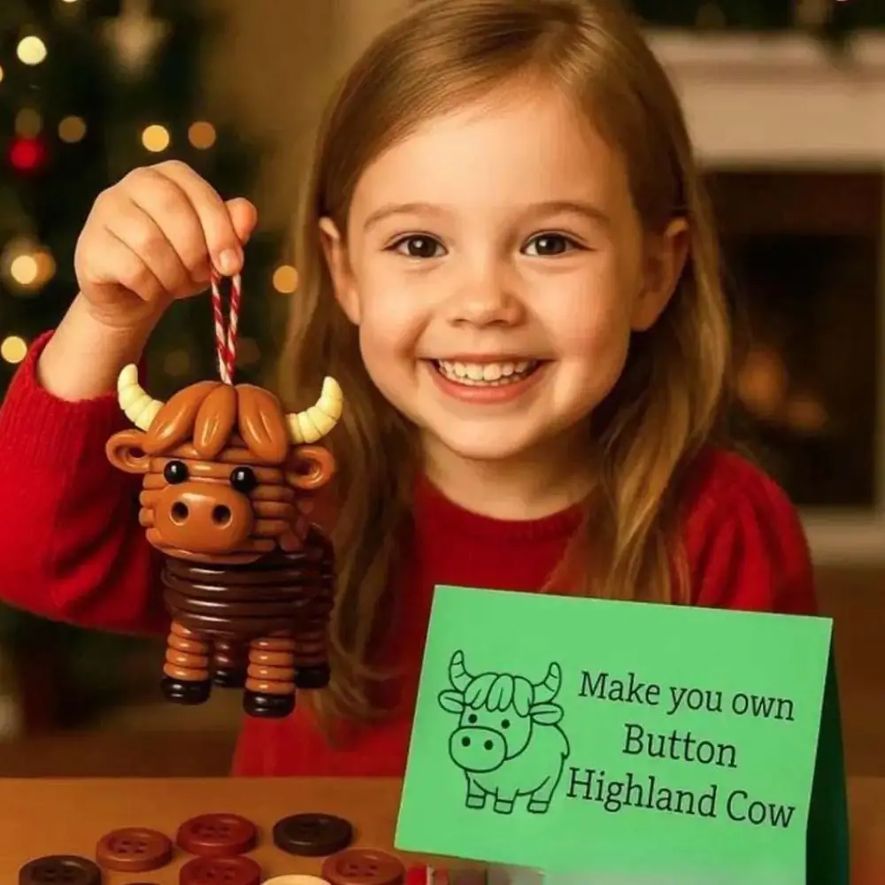 

Набор для рукоделия: 3D-животные, пластиковые кнопки-заготовки для декора, простая сборка, кнопки в виде шотландской коровы, ручная работа