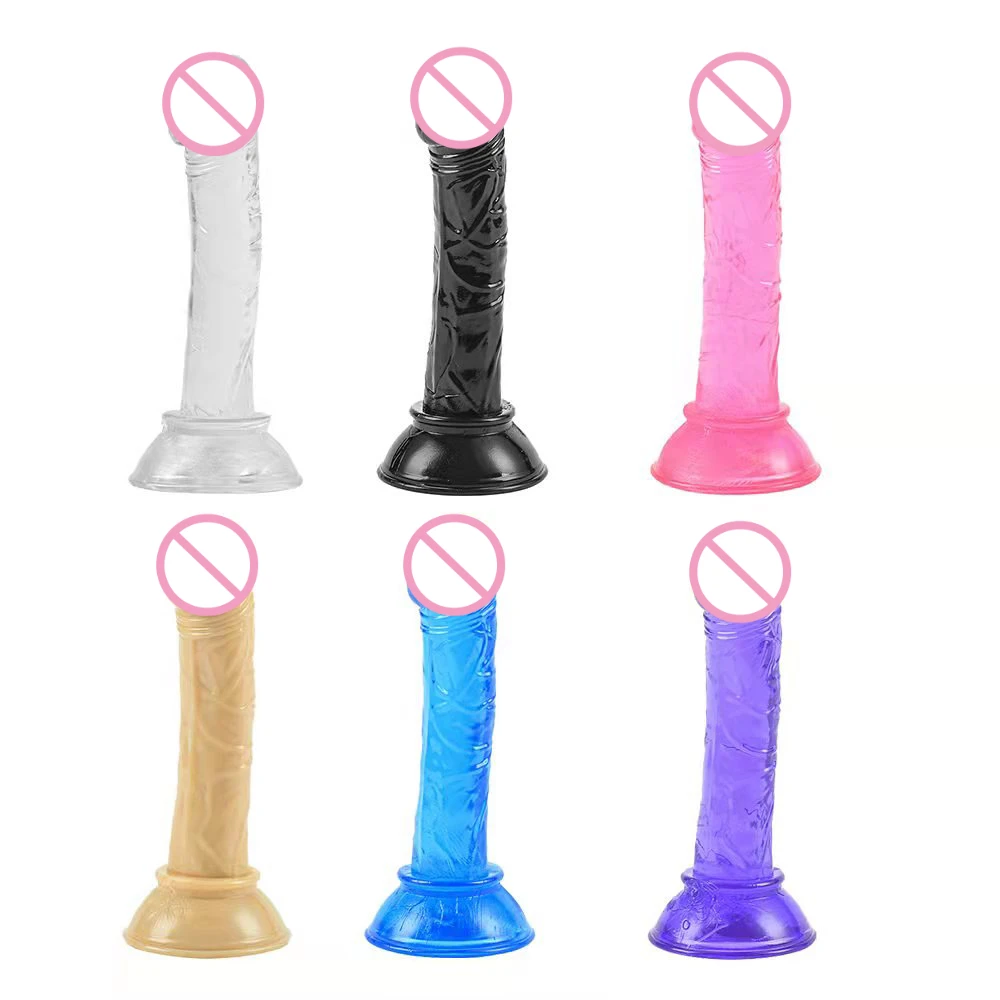 6 Colors Soft Mini Jelly Dildo Realistic Penis Dick With Strong Suction Cup Anal Dildos For Women Man Erotic Sex Toys For Adults