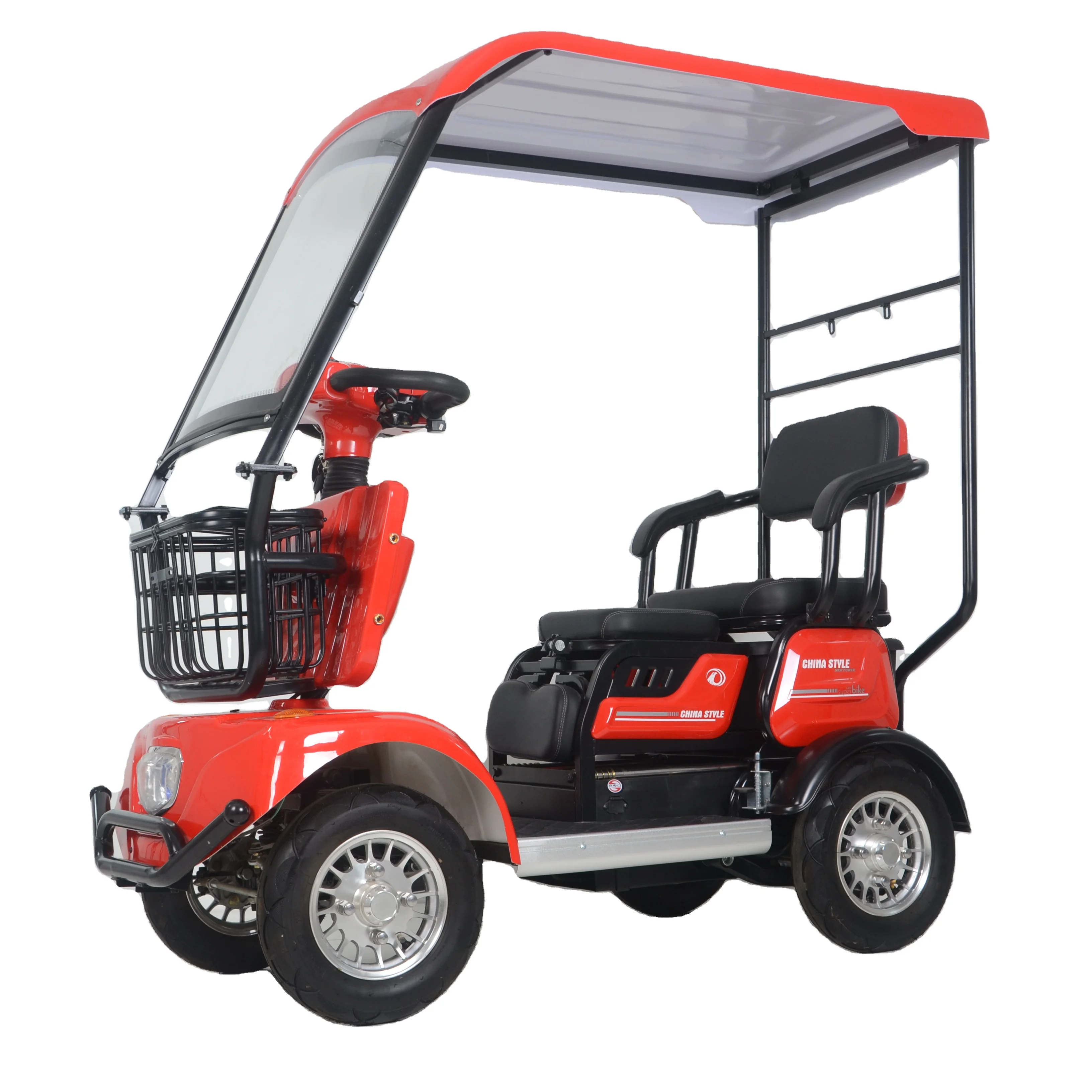 The Latest of 2024 Hot-selling Red, Cheap, Affordable, High-quality, Convenient and Cool Four-wheeled Electric Vehicle