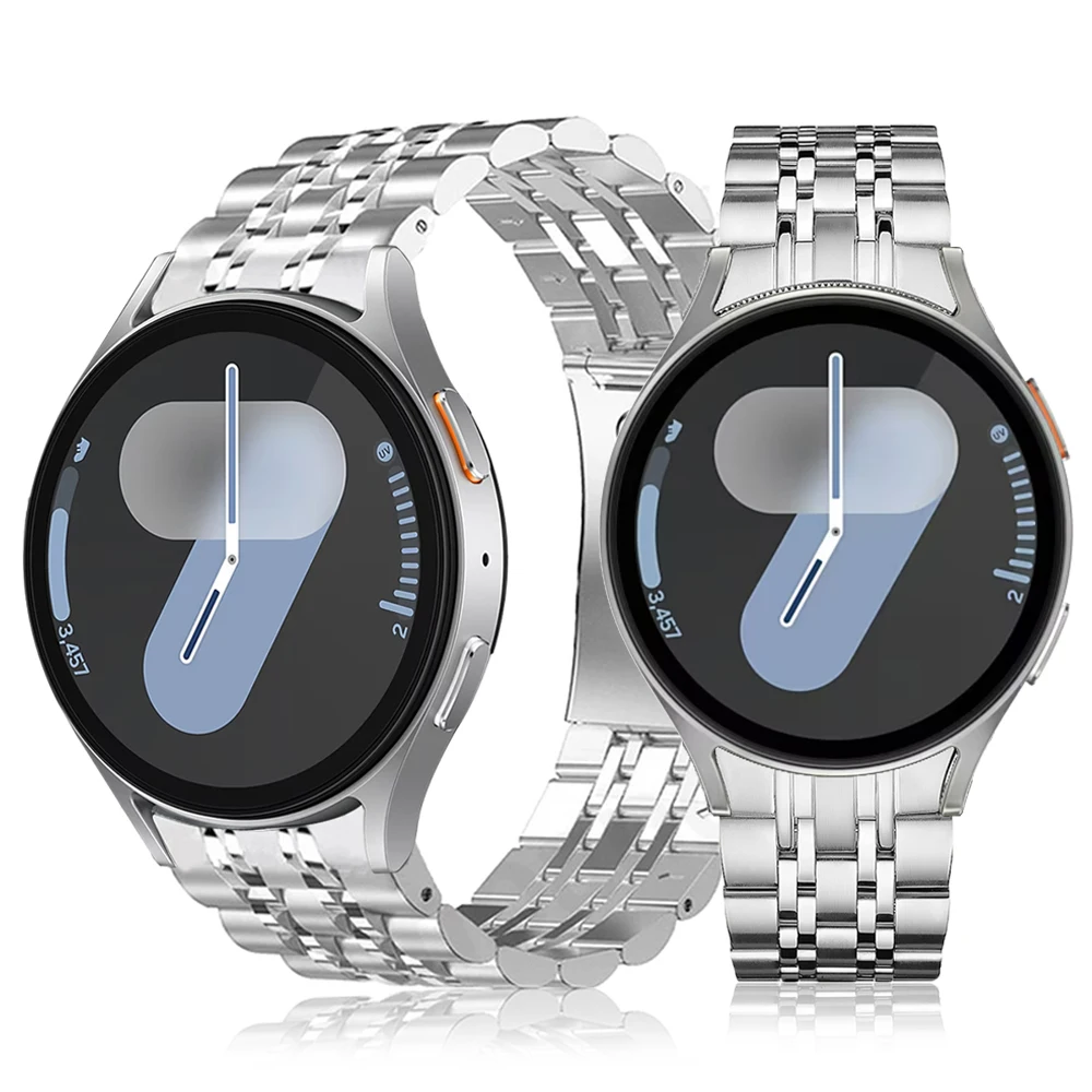 Metal Strap for Samsung Galaxy Watch 7 FE 6 5/5 Pro 44 40mm Stainless Steel Band Watch 6 Classic 47/43mm Luxury Wristband Correa