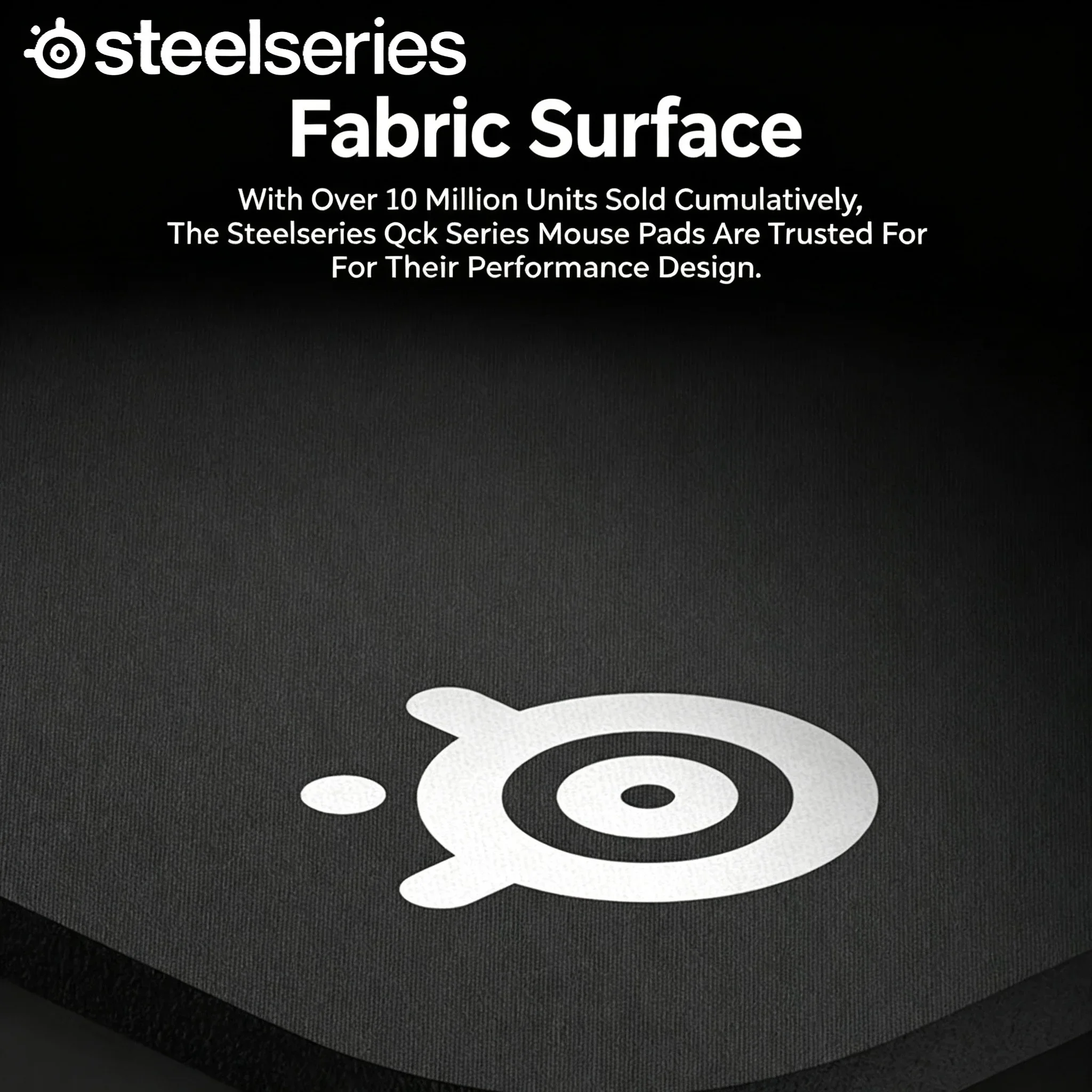 SteelSeries QcK Series Gaming Mouse Pad 6mm Thick Anti-Slip Rubber Base Qck Heavy M Microfiber Cloth Surface for FPS CSGO Esport