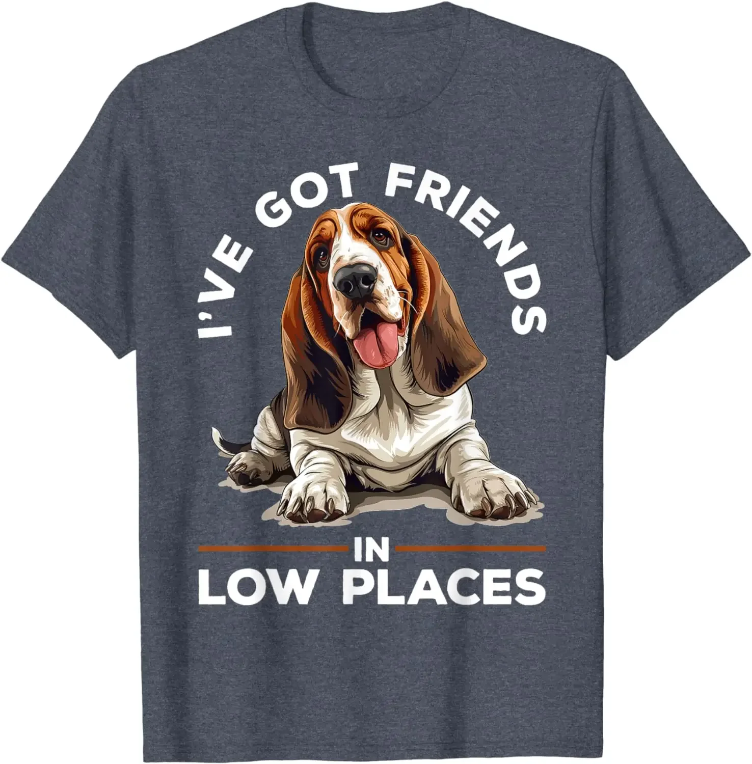 Basset Hound Dog Breed I've Got Friends in Low Places T-Shirt