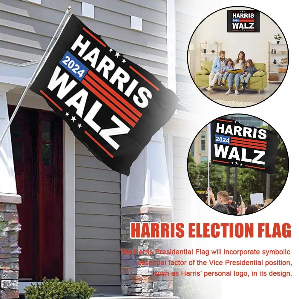 2024 Harris Election Flag Unique Design Strong Representativeness Regulations Compliance Respect Tradition With N8K0