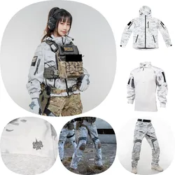 Outdoor Snow Camo Tactical Top, Thin Shirt, Jacket, Frog Suit, G3 Tactics Train Pants, VEST