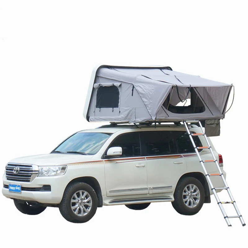 

Wholesale High Quality Automatic 1-2 Person Aluminum Pole Outdoor Car Roof Top Tent Hard Shell