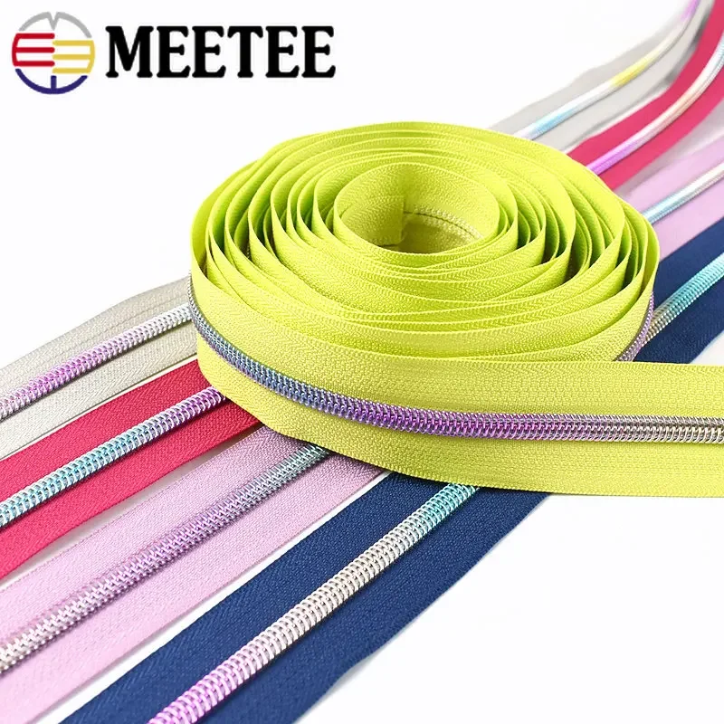 2/5/10Meters 5# Plastic Nylon Zipper Tapes DIY Textile Coat Zippers For Jacket Luggage Repair Kit Garment Sewing Accessories