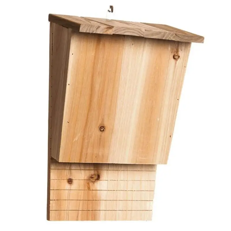 Maison Pour Chauve-Souris Extérieur – Nichoir Bois Naturel Résistant Intempéries – Abri Été/Hiver Pour Chauves-Souris – Idéal Jardin Écologique Anti-Moustiques
