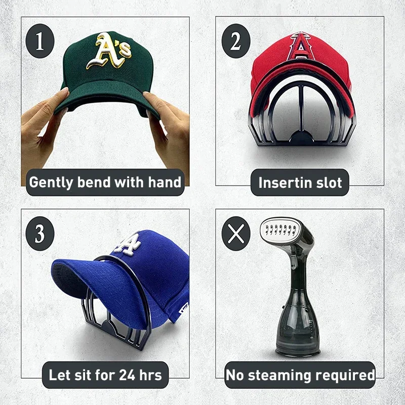 Hat Brim Bender Baseball Cap Shaper No Steaming Required - Convenient Shaper Design With Dual Option Perfect Hat Curving Band view 4