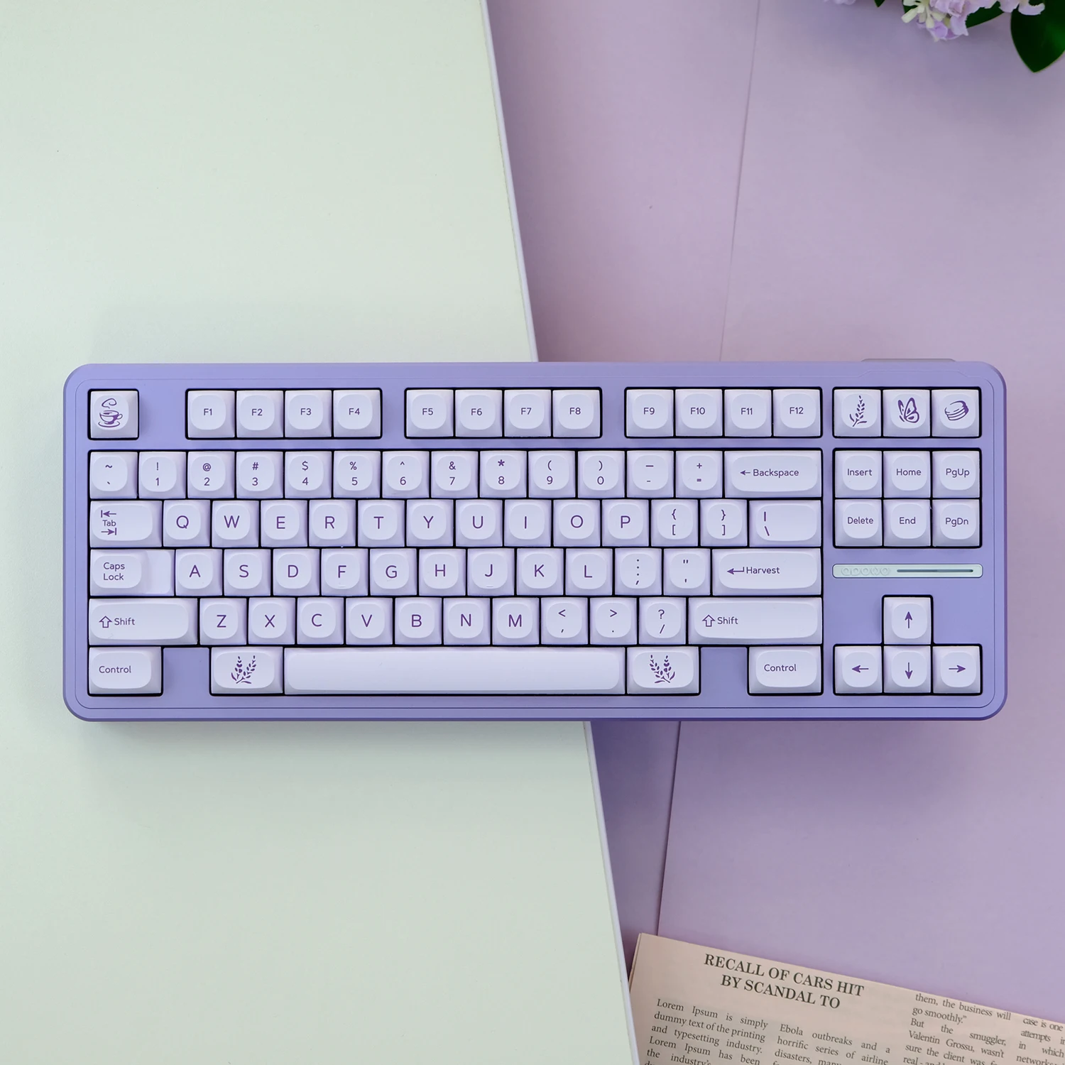 

148 Keys/set GMK Lavender Keycap PBT Dye Sublimation Keycaps MA Profile Key Caps With 1.75u 2u Shift ISO Enter 7U Spacebar