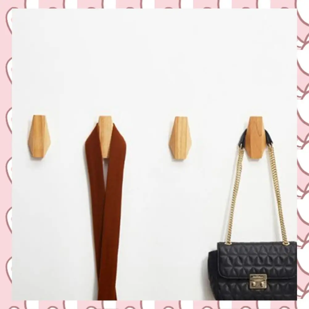

HHTL Japanese Style Simple Modern Solid Wood Hook Wall Hanging Decoration Household Towel Key Hook Fitting Room Coat Hooks