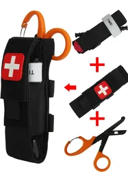 Tactical Cat First Aid Kit Medical Tourniquet Scissors Molle Storage Trauma Bracket Set Military Survival Tool Accessories Gear