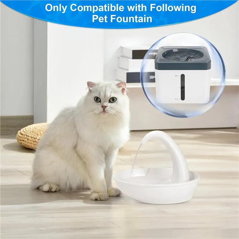 ABLK 18X T-Shaped Filters Replacement Pet Water Fountain Filter Refill For Pioneer Mini Vortex A