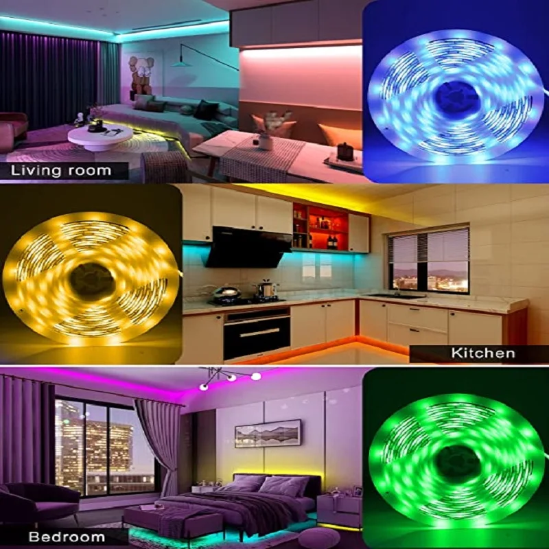 LED Strip Light for Room 5V LED 5050 Color RGB LED Lights 3keys 24keys 44keys USB Remote Control TV BackLight Luces LED 1m-30m