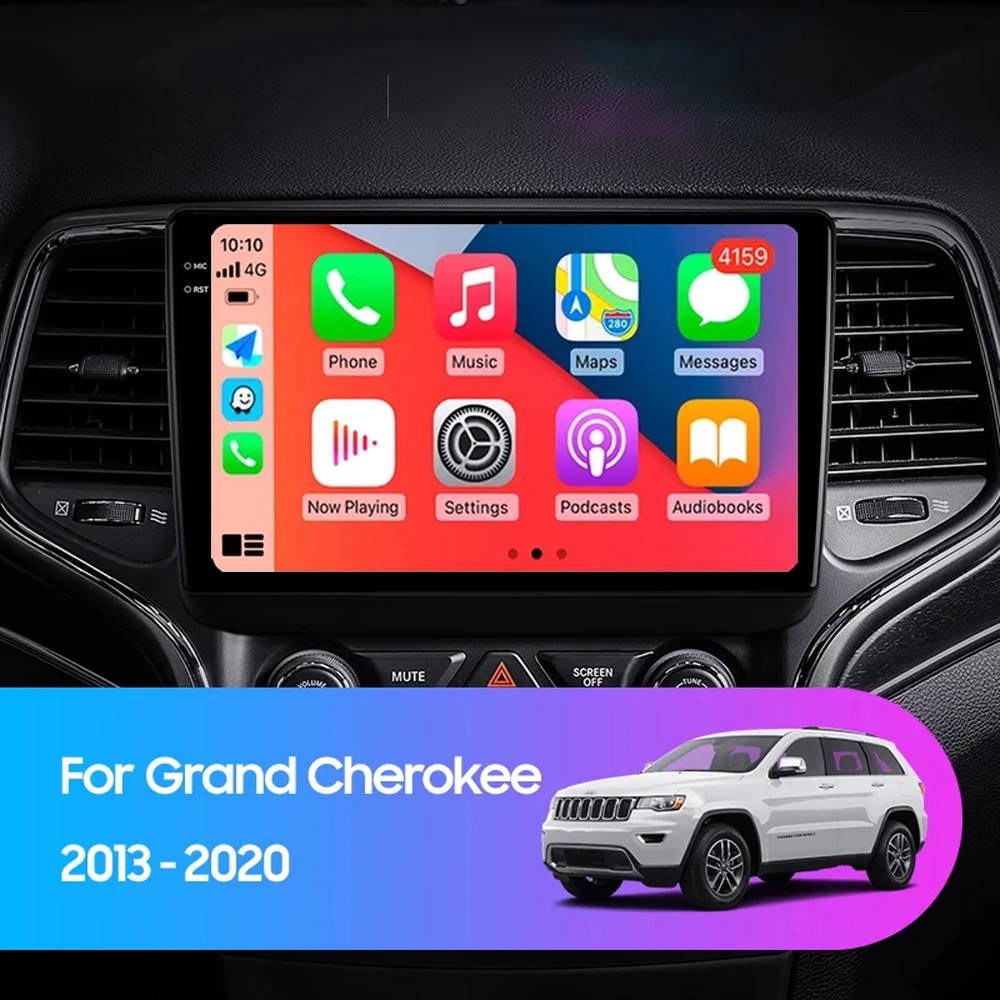 

Автомагнитола Carplay для Jeep Grand Cherokee WK2 2013-2020 с Android 14, радио, мультимедийным видеоплеером и GPS-навигацией, 2Din, 2 Din, 4G