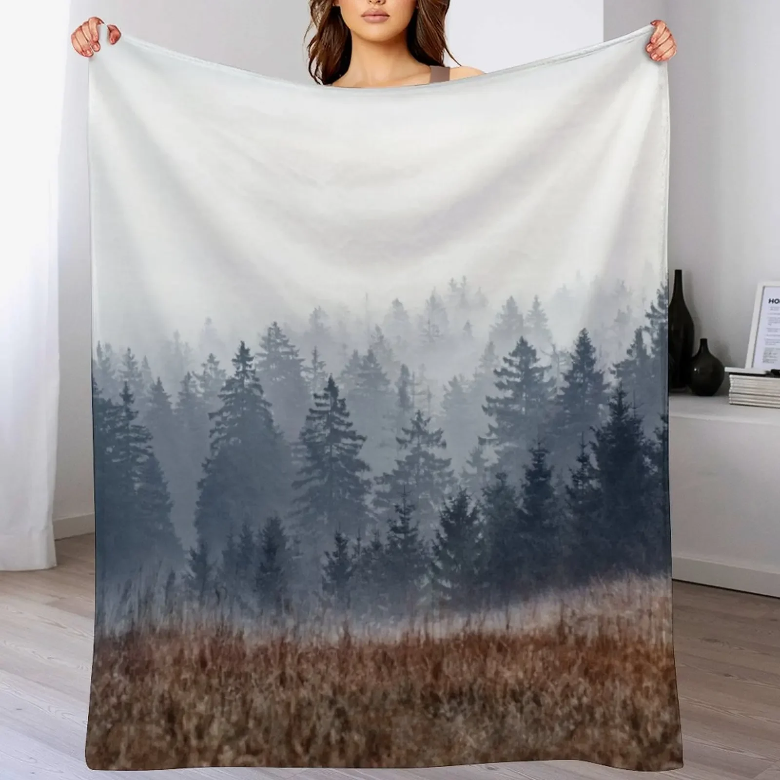 New Lost In Fog Throw Blanket Stylish Warm Blanket for Living Room Bedroom