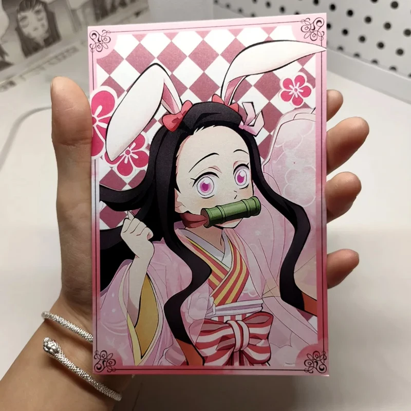 Anime Demon Slayer Diy Collectible Card Kamado Tanjirou Agatsuma Zenitsu Kanroji Mitsuri Children\'s Birthday Toy Board Game Card
