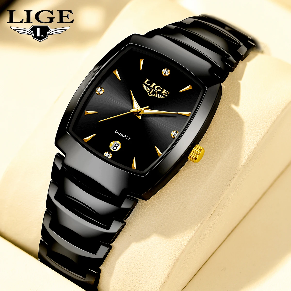 

LIGE 2025 женские часы, деловые роскошные женские модные кварцевые наручные часы, простые часы из нержавеющей стали, женские часы montre femme