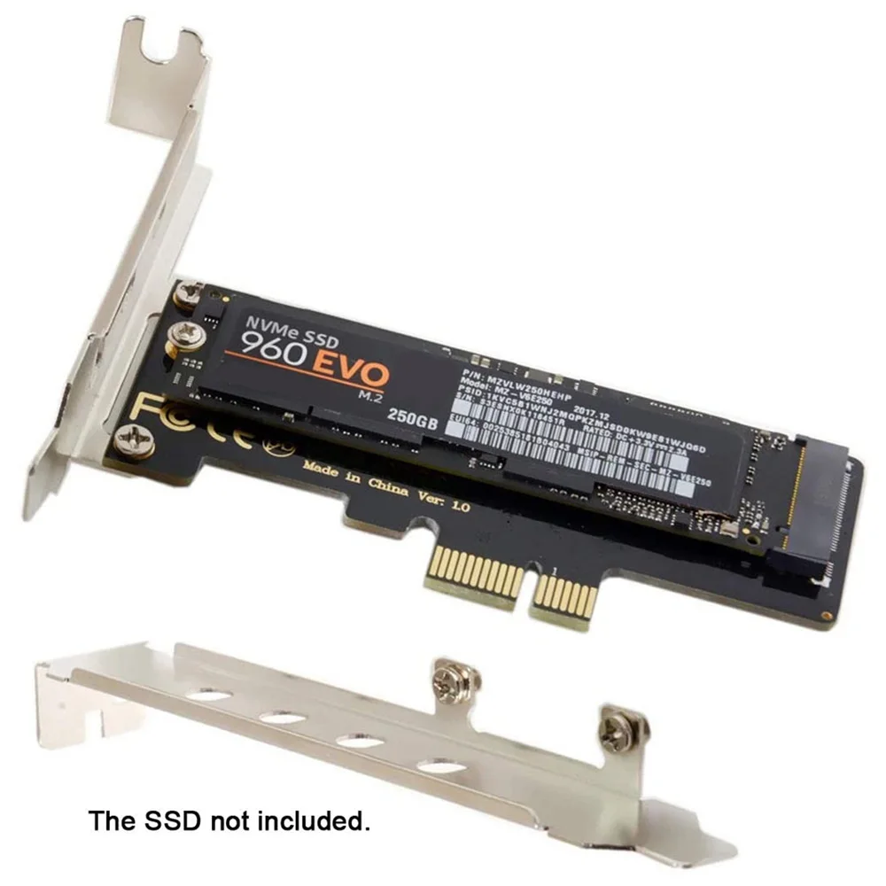 NVMe PCIe M.2 NGFF SSD para PCIe X1 Cartão Adaptador, 1Pc