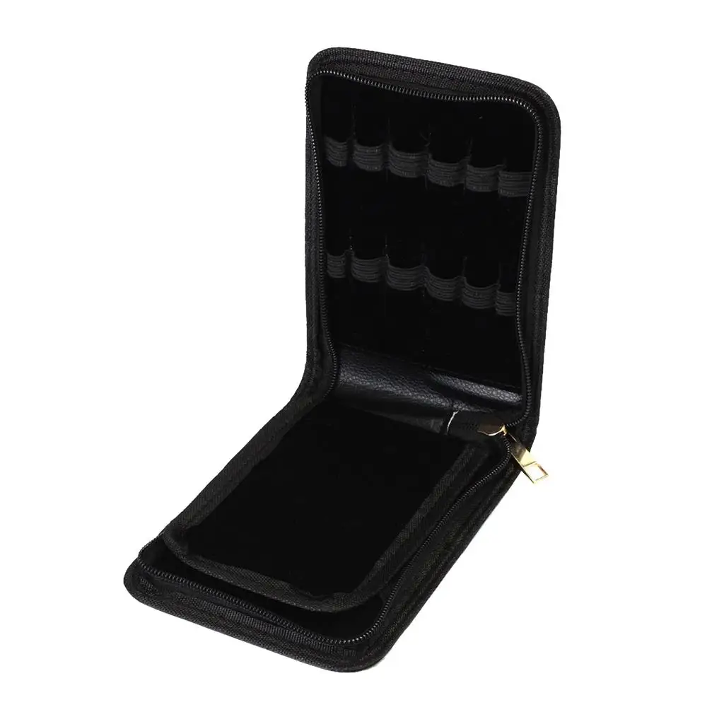Pen Pocket Organizer PU Leather Pen Pouch Divider Protector Carry Handle for Work Study
