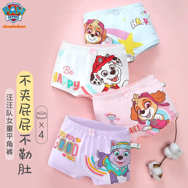 Genuine Paw Patrol 4pcs/set Underpants Underwear Skye Everest Marshall Pants High Quality Children Cotton Briefs Birthday gift