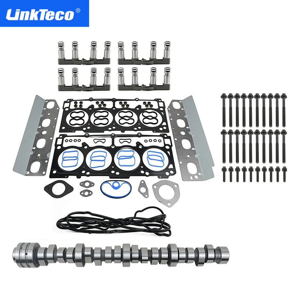 

Full Gasket Set MDS Lifters Kit Head Bolts + Camshaft For 2011-2016 Dodge Ram 1500 2500 3500 5.7L Hemi Crew Cab 53021720AB