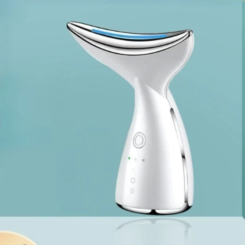 

Face & Neck Massager White LED Red-LightTherapy-for-Face Neck Red Light Therapy Wand 3 Color Led Massager for Skin Care