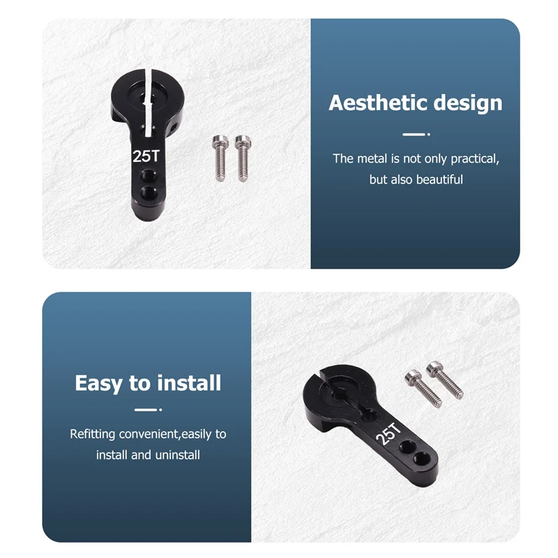 Hot-5PCS 25T M3 Metalen RC Servo Hoorn Aluminium Arm Set Voor MG995/MG996R E9001 Futaba Savox DIY Auto