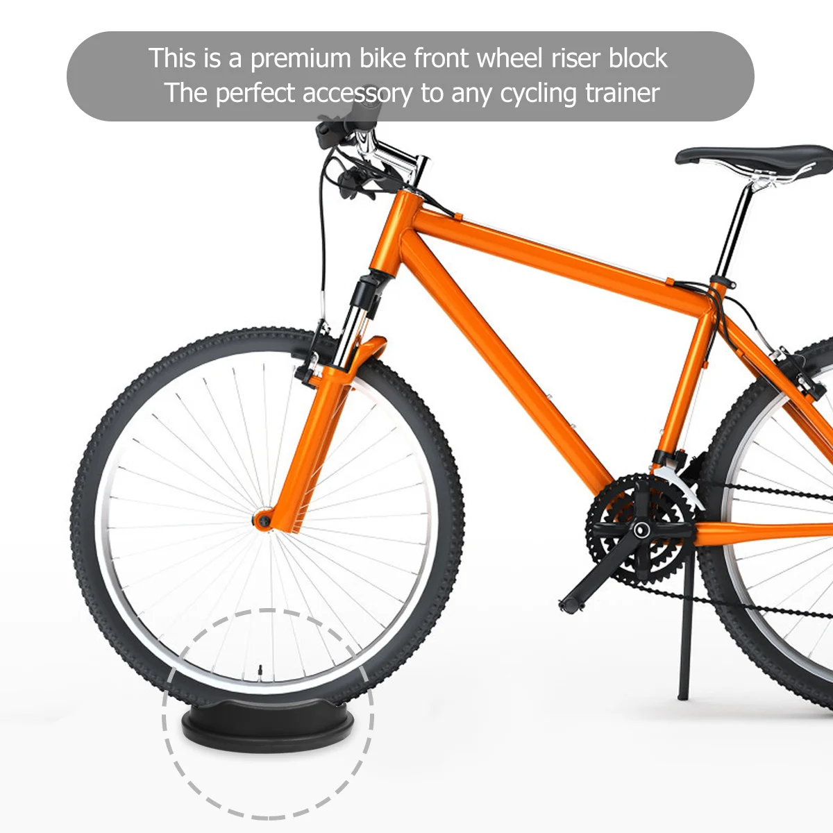 

2Pcs Bike Front Wheel Riser Block Stabilizer Indoor Cycling Trainer Accessory Position Rubber Skid Pads Plastic