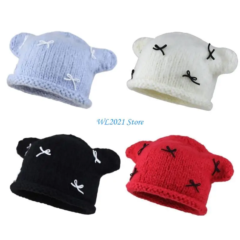 

G5GC Bows Simple Street Hat Trendy Portable Hat Decoration Adult Children's Hat Suitable for Various Occasion