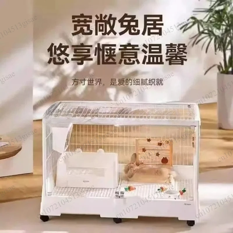Household easy to clean luxury cage drawer style rabbit cage R81PRO guinea pig anti spray urine cage
