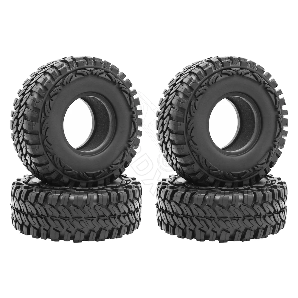 1.9inch Outer Diameter 114 mm 1.9'' Black Rubber Tires Fits 1.9'' Wheel Rim for 1/10 RC Crawler Car Tamiya Scx10 D110 D90