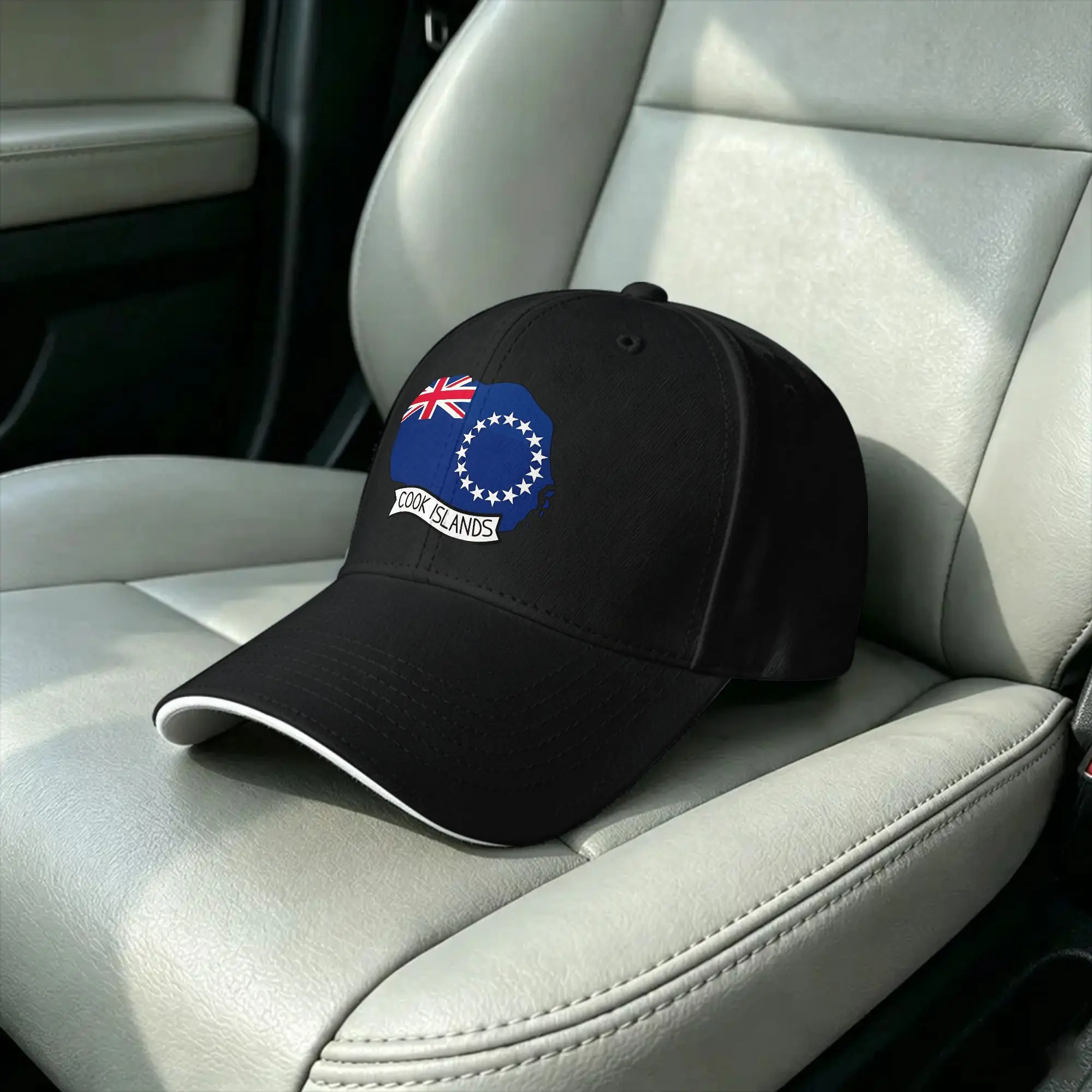 Cook Islands flag Sun Baseball Cap Summer Men Adult  Print Trucker Hat Dropshipping Fitted Retro Tennis Skate Baseball Caps