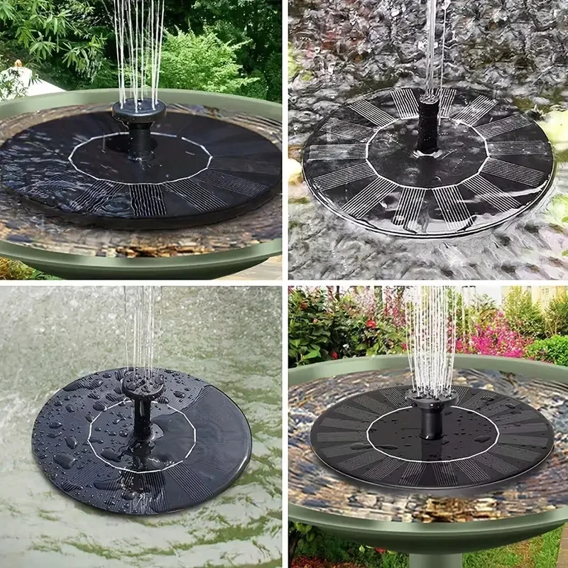 Solar pond, garden fountain, floating outdoor bird pool garden landscape small fountain