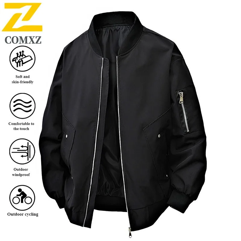 

2025 New Men's Jacket Casual Fashion Large Baseball Jacket Men's American Loose Breathable Stand Up Collar Flight Jacket 7XL 8XL