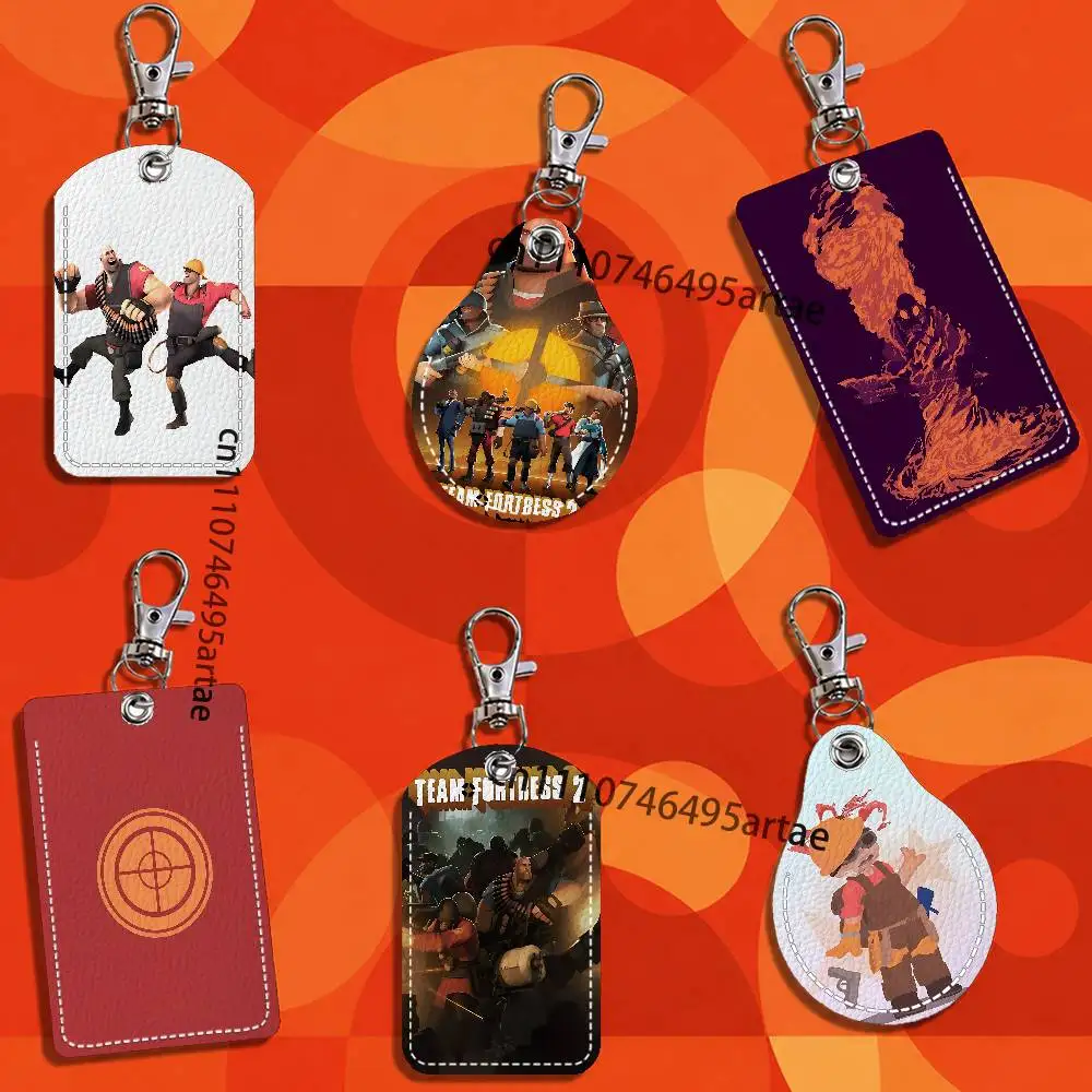 Game T-Teams F-Fortress-S 2 Card Keychain Fashion Pendant Bag ID Door Card Case Bus Card Cute Adult Scratch Resistant