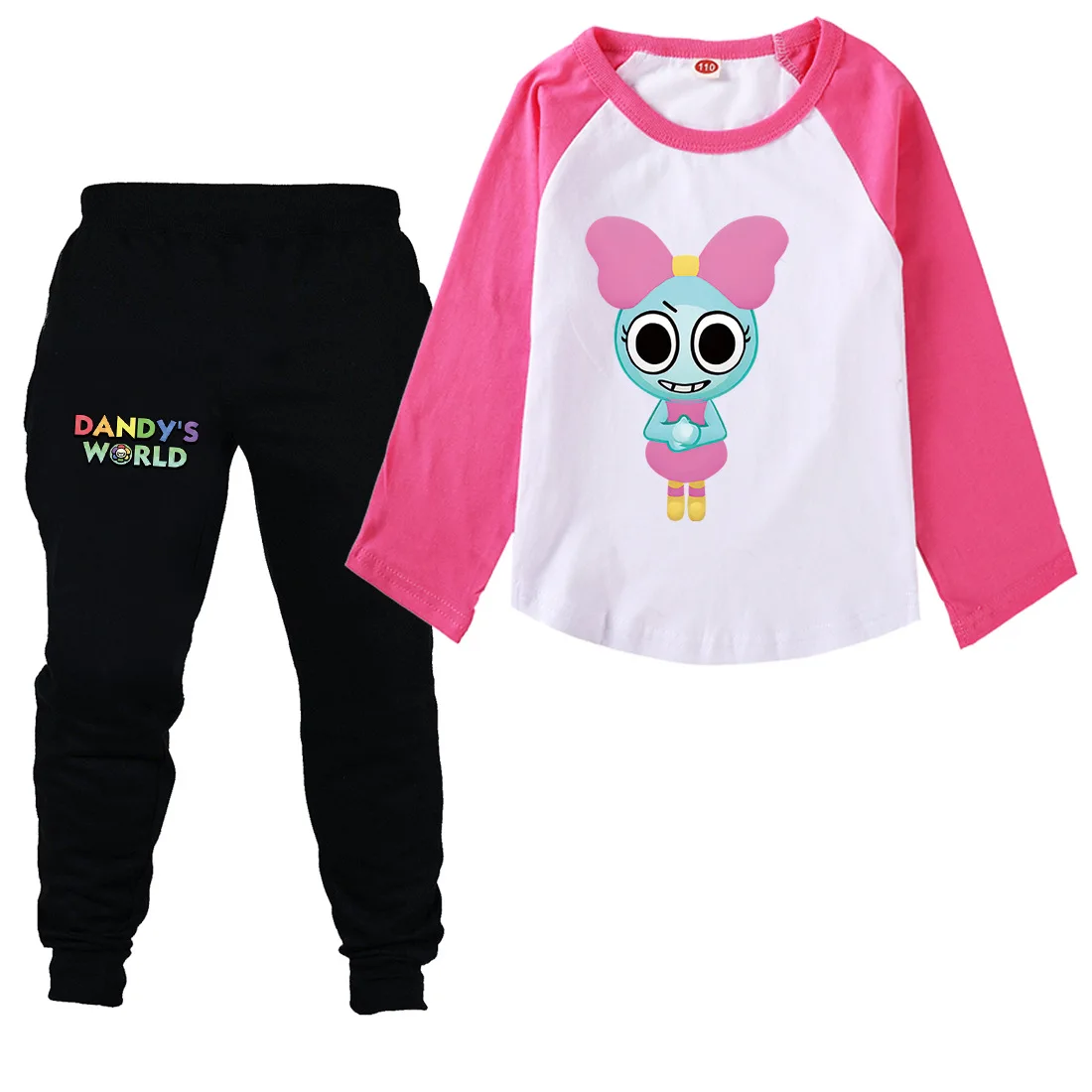 

New Dandy's World Clothes Kids Cute Dandy World Tshirt Baby Girls Long Sleeve Tops Pants 2pcs Set Boys Sportsuit Children's Sets