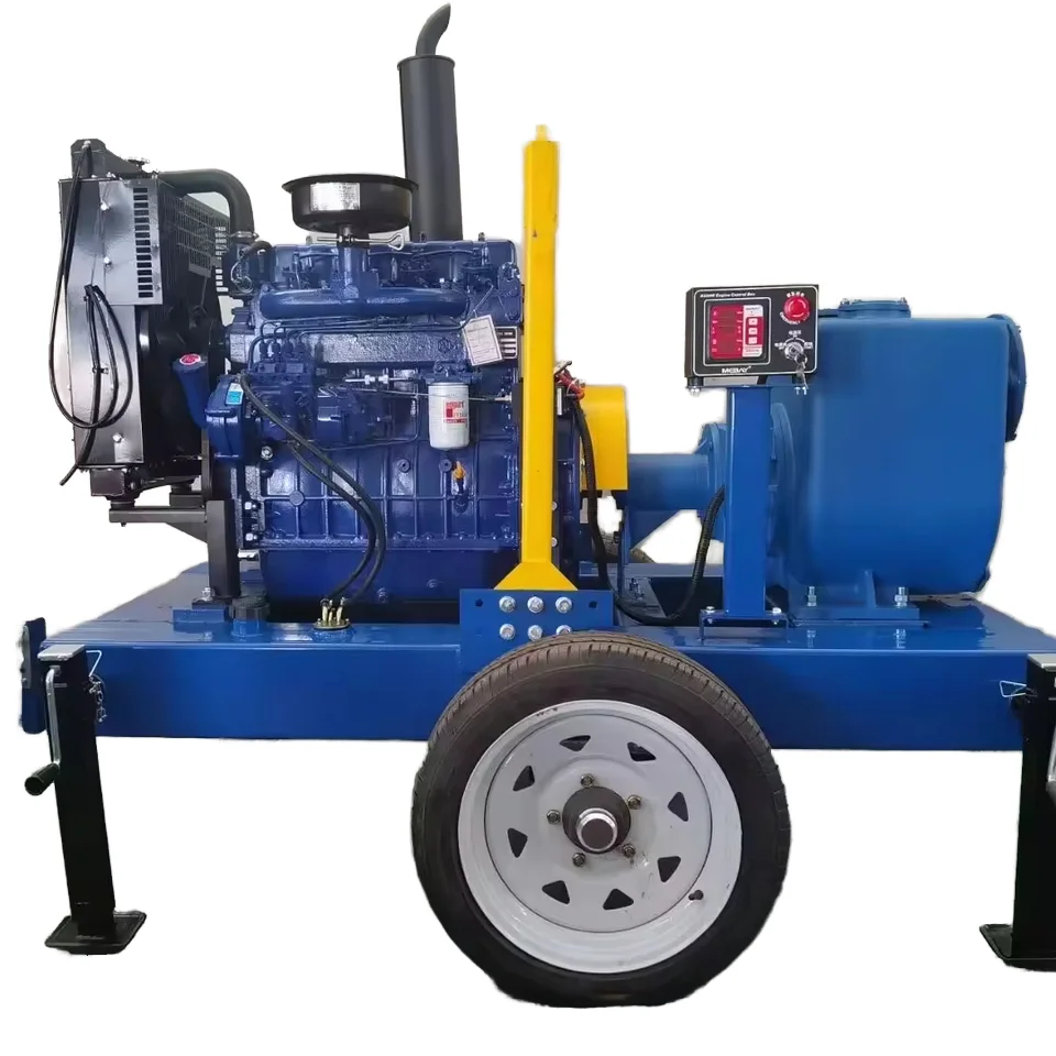 Landwirtschaftliche Bewässerung für große Entfernungen, 6-Zoll-Motor, Eiffel, Abwasser, Anhängerpumpe