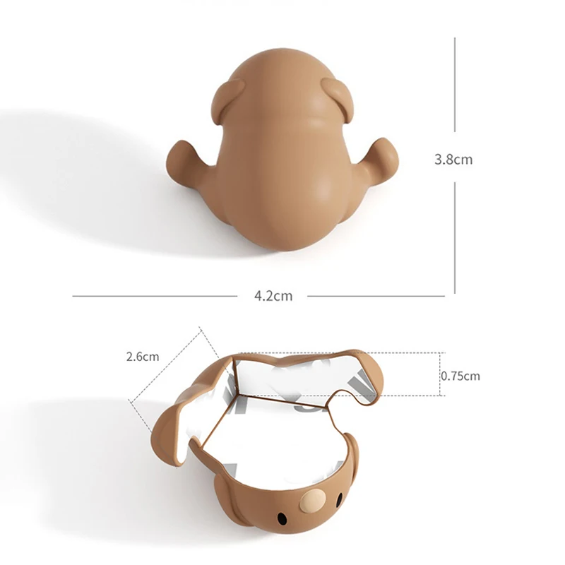 Cartoon Puppy Table Corner Protector, Safe Soft Silicone Protection, Edge Cover para Móveis, Kids Security, Baby Security, 1 Pc, 2Pcs