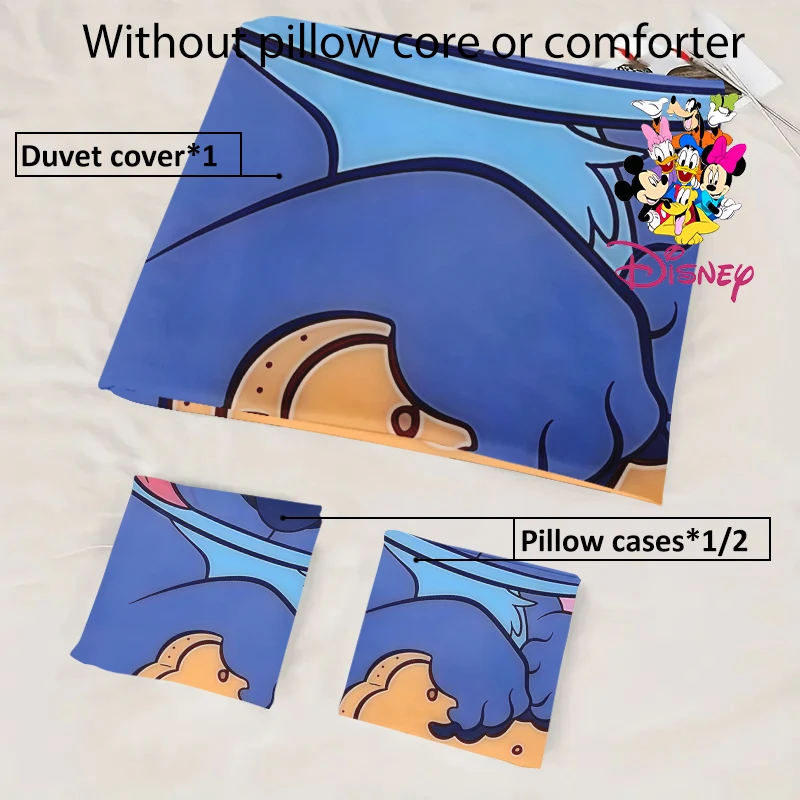 2/3 قطعة مجموعة غطاء لحاف ديزني ستيتش اضحك بدون حشو نعومة تشبه السحابة مناسبة لغرف النوم العائلية وغرف الضيوف #6