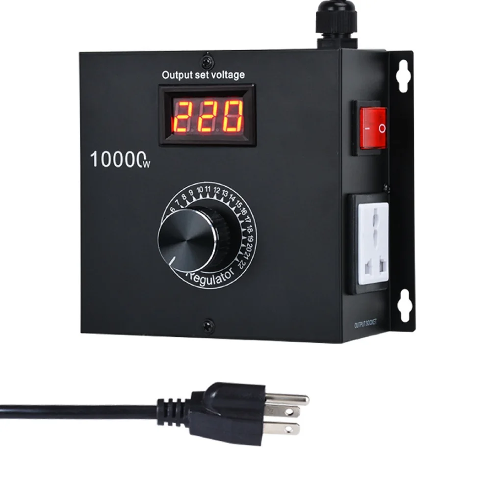 

Электронный регулятор напряжения SCR 10000 Вт с контроллером скорости вентилятора и регулировкой температуры для входного питания переменного тока 110-220 В